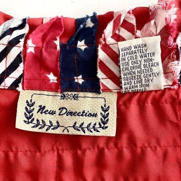 Patriotic American Blazer Jacket Womens M Long Sleeve Collar Stars Stripes - Picture 7 of 9